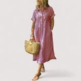 Rea™ | Raidallinen Hemdblusenkleid