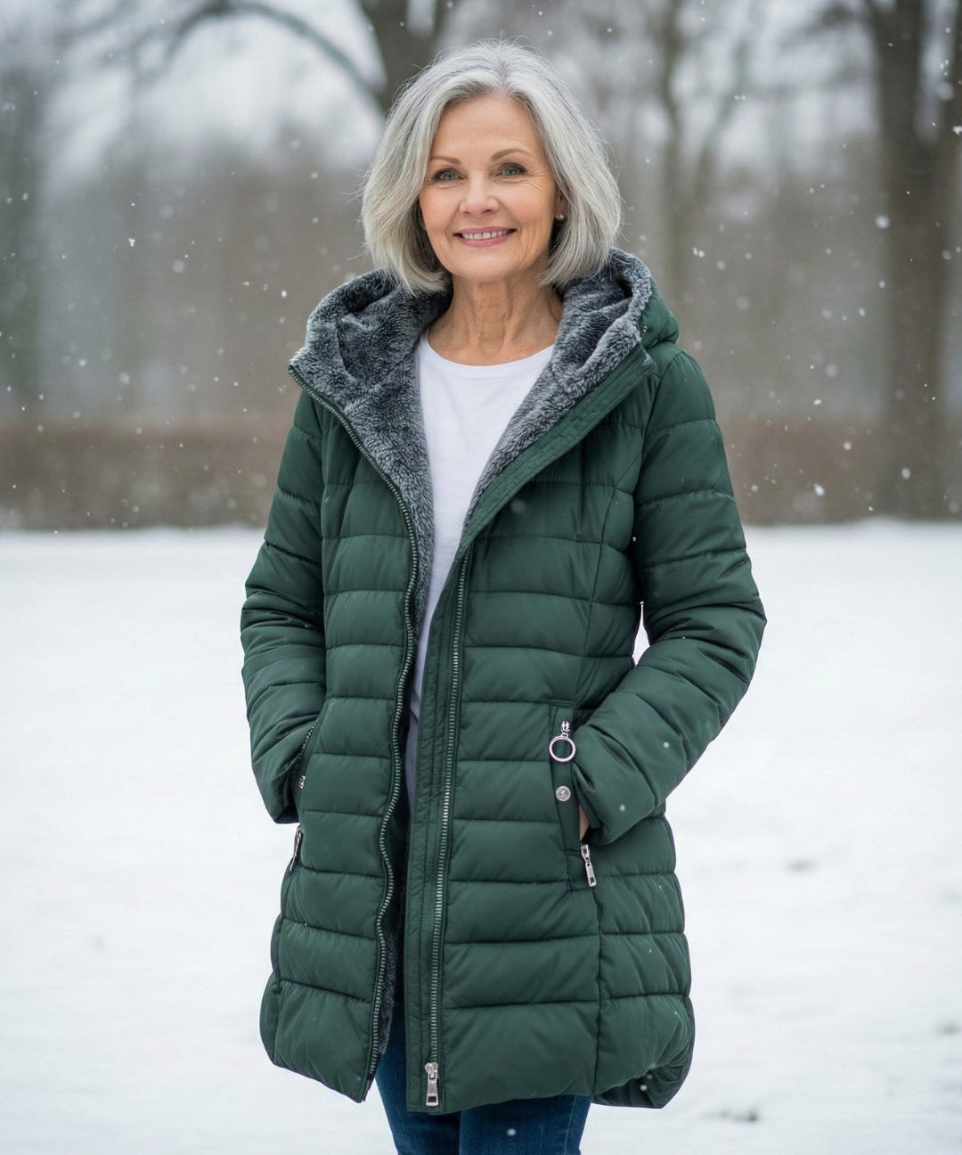 Aada™ | Fleecevuorattu Puffer-takki