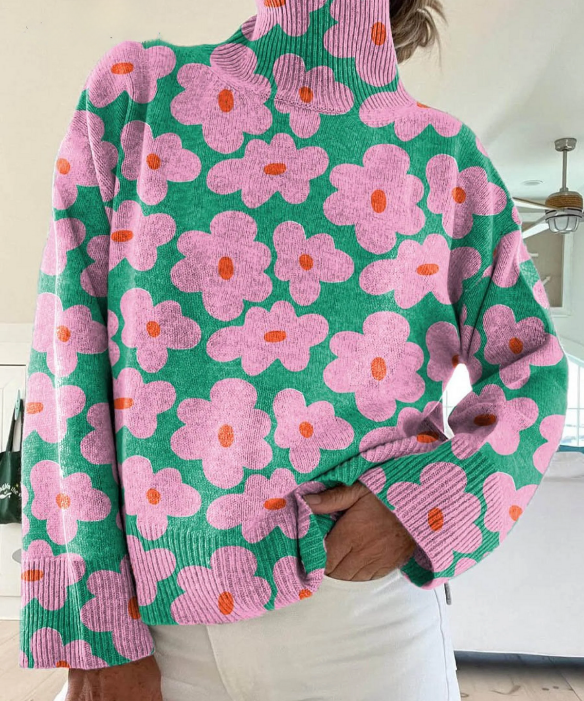 Mirellia™ | Kukallinen korkeakauluksinen neulepaita