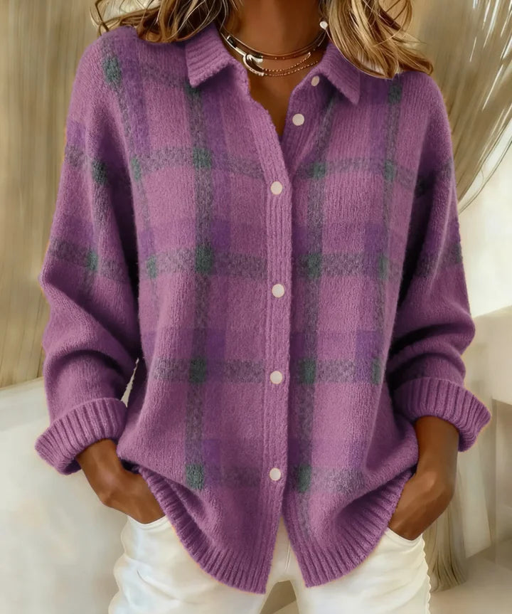 Felicia™ | Rento Ruudullinen Neuletakki