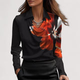 Charlotte™ | Satiinitoppi V-pääntiellä