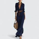 Pia™ | Pitkät hihat pitkä mekko