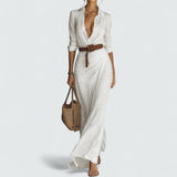 Pia™ | Pitkät hihat pitkä mekko