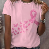 Hilla™ | Schmetterling der Hoffnung T-paita - Yhdessä rintasyöpää vastaan