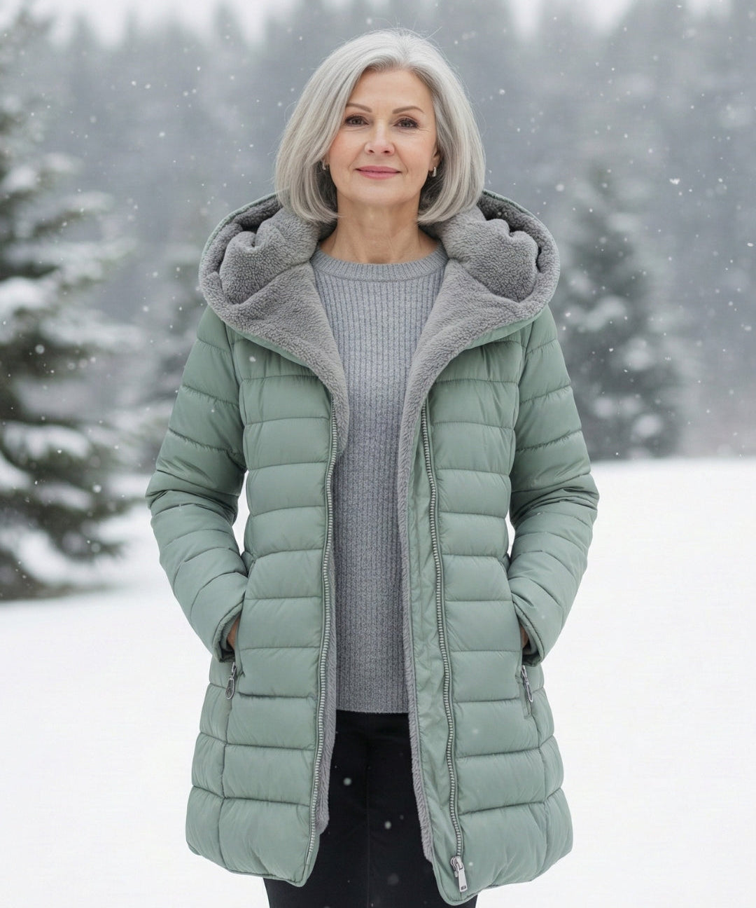 Aada™ | Fleecevuorattu Puffer-takki