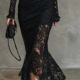 Veronika™ | Musta pitsimaksimekko