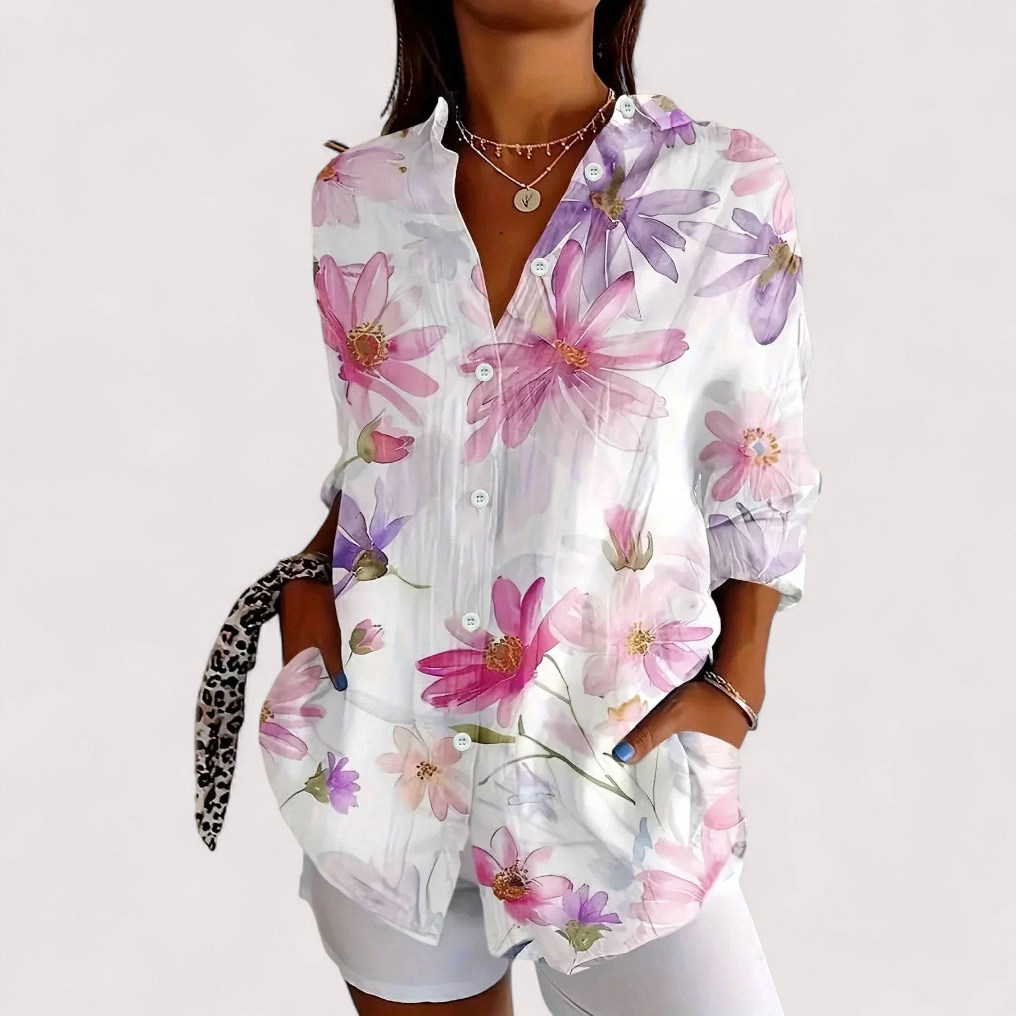 Annika™ | Monivärinen printtipaita