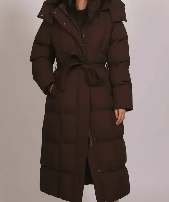 Carmen™ | Pitkä vyöllinen toppatakki