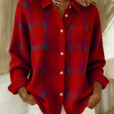 Felicia™ | Rento Ruudullinen Neuletakki