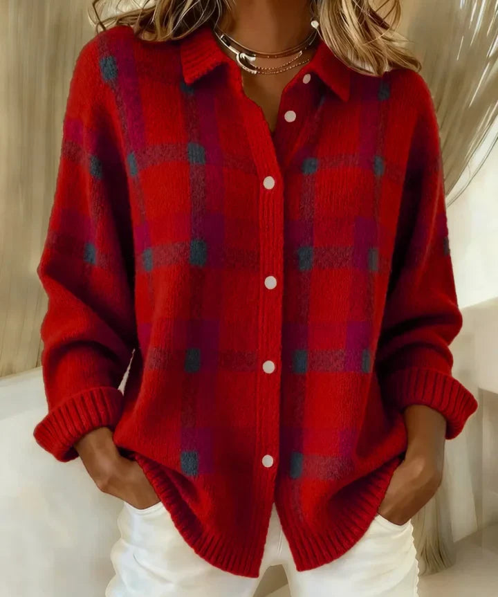 Felicia™ | Rento Ruudullinen Neuletakki