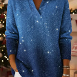 Nina™ | Tähtitaivaan Korkeakauluksinen Neulepusero