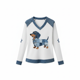 Sombra™ | V-aukkoinen paita koirakuviolla