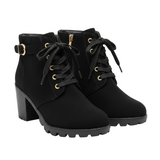 Georgina™ | Tyylikkäät Paksupohjaiset Nauhalliset Nilkkurit