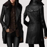 Valentina™ | Elegantti nahkatakki 3/4 pituudessa